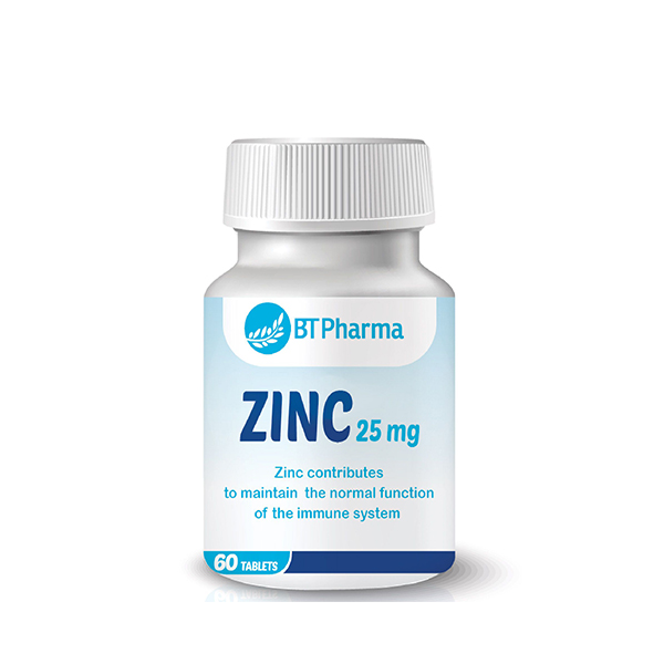 Bt Pharma Zinc 25Mg 60 Tab