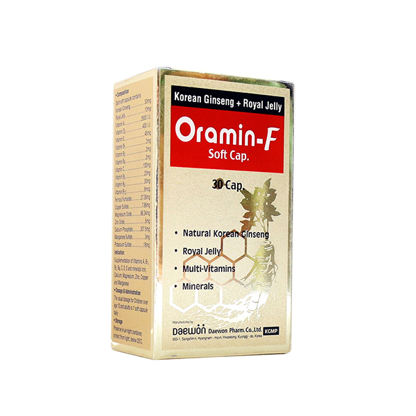 Oramin F Multi Vitamins, Royal Jelly And Gensing 30 Capsule