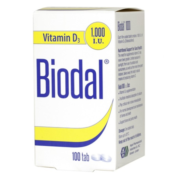 Biodal® (vitamin D3) 1,000 I.U, 100 tablets