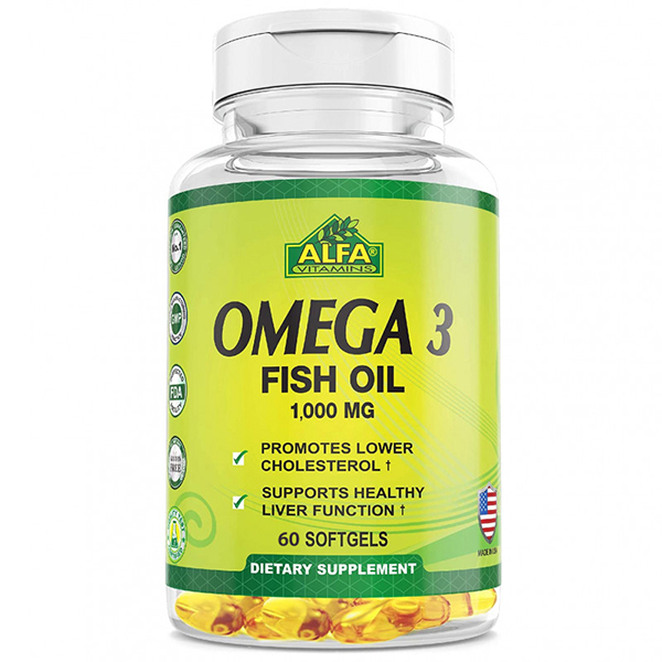 Alfa Vitamins Omega 3 Fish Oil 1000 Mg 60 Softgels